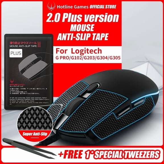 Hotline Games Mouse Grip Tape for Logitech G PRO Wired/G102/G203/G304/G305, Argyle Pattern, 1 Pack