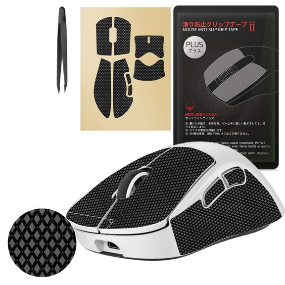 Hotline Games Mouse Grip Tape for Logitech G Pro X Superlight 2 DEX Wireless Non-Slip Grip, 1 Pack