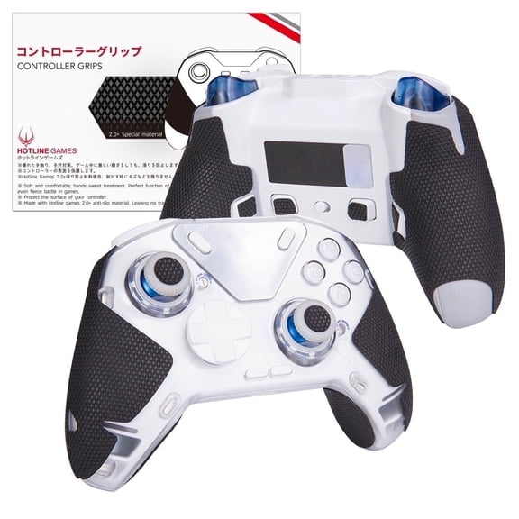 Hotline Games Wireless Game Controller Grip Tape for Flydigi APEX 4 Handle Grips, Black, 1 Count