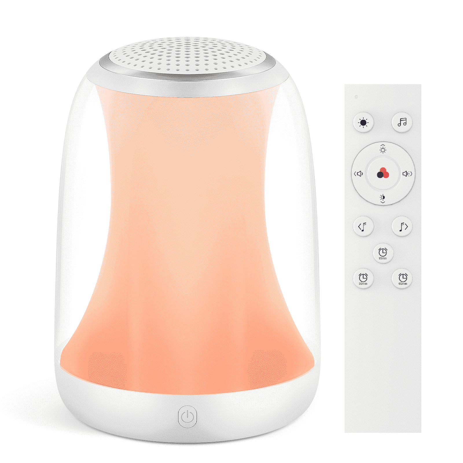 Hotmoon Baby Nursery Night Light Sleep Sound Machine, 27 Soothing Sounds, 8 Color-Changing, RF Remote Control, Timer, Child Nursing, Toddler Soothing