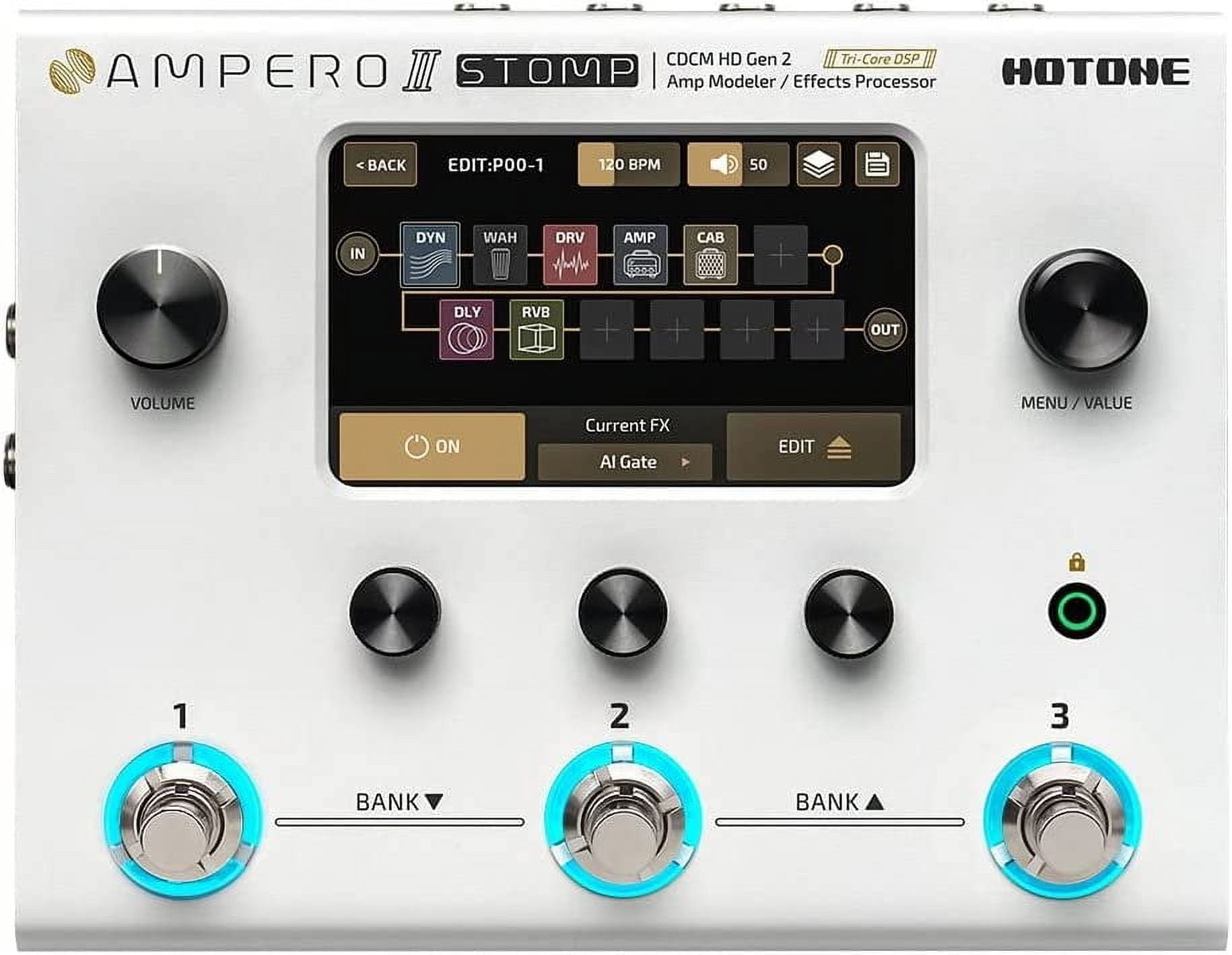 Hotone Ampero II Electric Guitar Amp, Multi-Effects Pedal