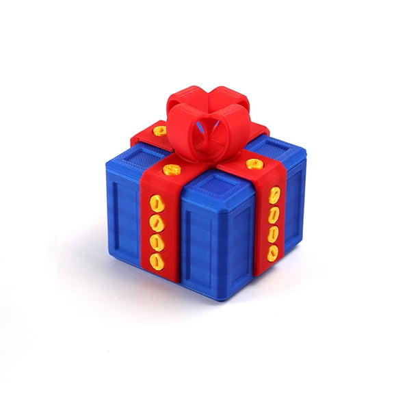 Hotpom 2025 New Annoying Gift Box, Funny 3D Collectible Gift Box with Plastic Screws for Cash, Cards, Small Trinkets Playful Design Blue