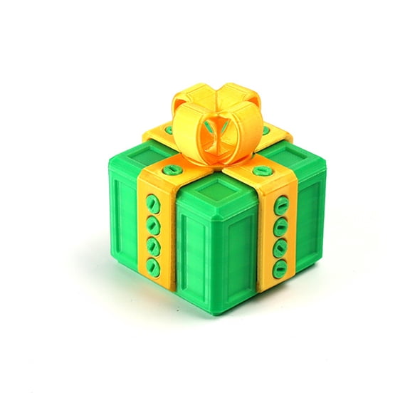 Hotpom 2025 New Annoying Gift Box, Funny 3D Collectible Gift Box with Plastic Screws for Cash, Cards, Small Trinkets Playful Design Green