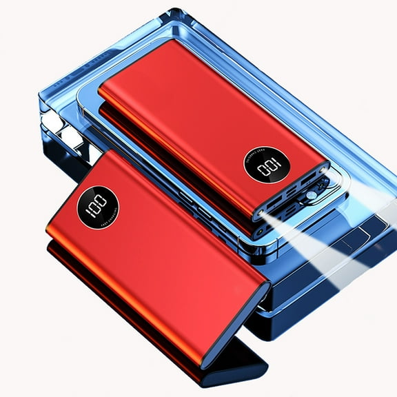 Hotpom 22.5W Fast Charging Power Bank, 20000mAh Portable Charger, with LED Digital Display and Flashlight, Outdoor Emergency Backup Battery Pack, Compatible with iPhone, Samsung, Red