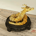 thumbnail image 1 of Hotpom 3D Golden Dragon Articulated Dragon 2024 Chinese Dragon Statue Brass Gold Dragon Luck Dragon for Home Office Desk Decoration, 1 of 5