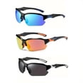 thumbnail image 1 of Hotpom 3pcs Sunglasses for Men Women, Semi-Rimless Sports Eyewear for Cycling, Baseball, Running, Fishing, Golf & Driving Stylish Protective Eyewear, 1 of 6