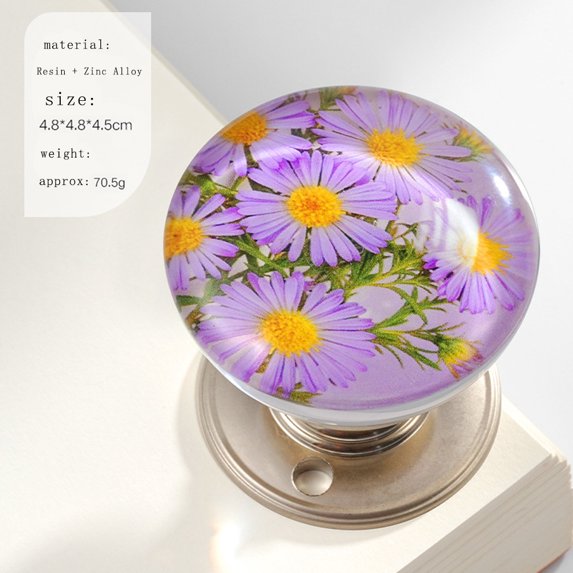 Hotpom Artistics Resin Door Knob, Nature Themed Cabinet Pull for Cabinets, Doors and Bedroom, Vintage Round Decorative Resin Handles Bathroom Accessories