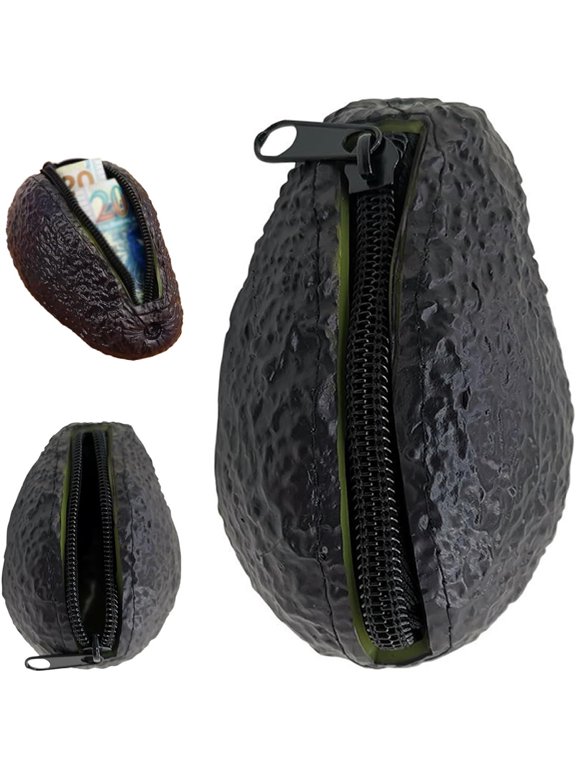 Avocado Coin Purse, Portable Handbag Mini Avocado Decor Keychain Bag, Funny Novelty Gifts For Avocado Lover, Realistic Avocado Storage Bag Keep for Coins, Cards & Keys