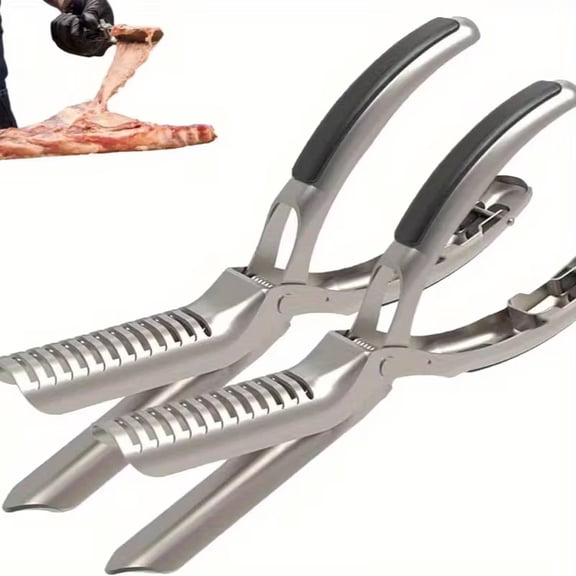 Hotpom BBQ Rib Skinner, Stainless Steel Rib Membrane Remover Tool Food-Safe Durable Kitchen Gadget for Home Cooks & Professional Chefs Barbecue Accessory