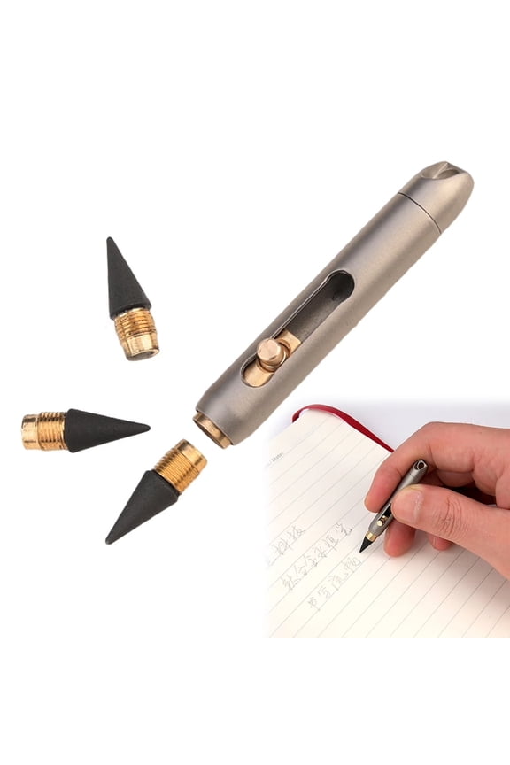 Eternal Pen Mini Titanium Alloy Pencil Outdoor Travel Portable Keychain Pendant Pocket Pen Replaceable Refill Design Emergency Writing Tool