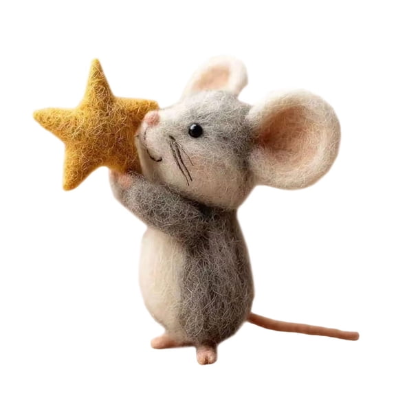 Hotpom Handmade Felt Mouse Ornament Cute Mini Animal Gift Suitable for Nativity Scenes Stocking Stuffers and Desktop Ornaments Christmas Tree Accessory