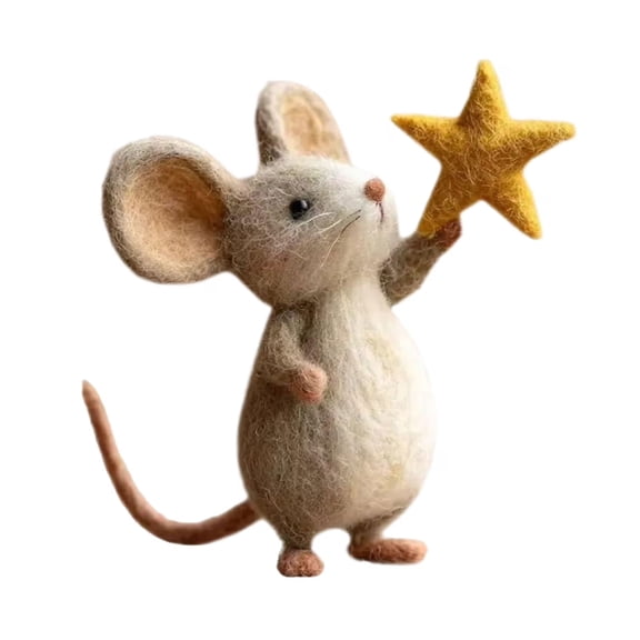 Hotpom Handmade Felt Mouse Ornament Cute Mini Animal Gift Suitable for Nativity Scenes Stocking Stuffers and Desktop Ornaments Christmas Tree Accessory