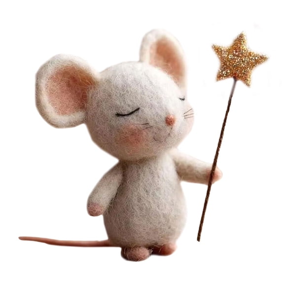 Hotpom Handmade Felt Mouse Ornament Cute Mini Animal Gift Suitable for Nativity Scenes Stocking Stuffers and Desktop Ornaments Christmas Tree Accessory