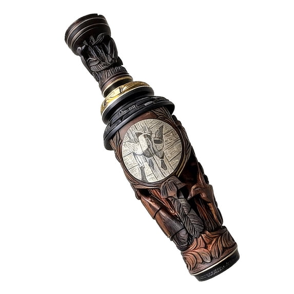 Hotpom Handmade Traditional Duck Call Authentic Tuned Mallard Sound Must Have Hunting Accessories for Hunters & Collectors Perfect Hunting Gift