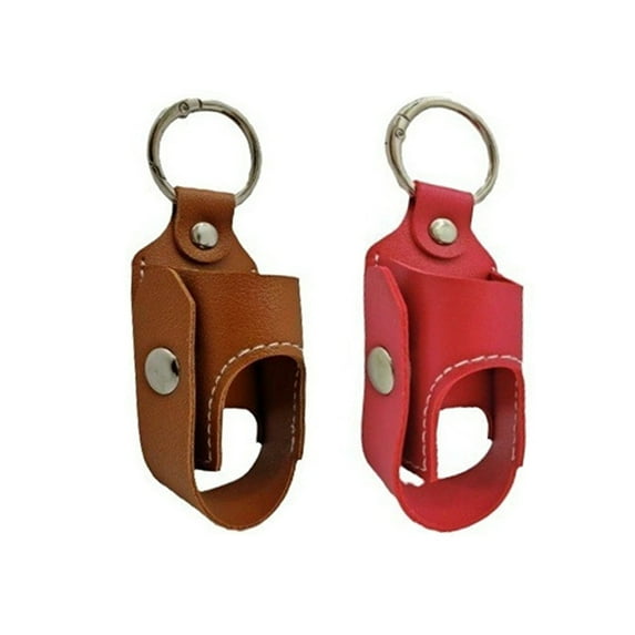 Hotpom Inhaler Storage Case Keychain, PU Leather Protective Inhaler Case Keychain With Metal Buckle For Daily And Travel Use Portable Travel Accessory