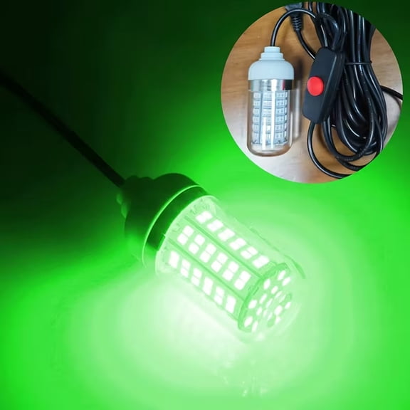 Hotpom Led Night Fishing Light, Submersible Night Fishing Lure Bait Finder for Saltwater & Freshwater Use Outdoor Fishing Accessories and Equipment