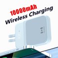 thumbnail image 1 of Hotpom Magnetic Power Bank, 10000mAh Portable Charger with 2 Built in Cables and LED Display, with Stand 20W PD Fast Charging, Travel Essentials,Compatible with iPhone, Samsung, Blue, 1 of 8
