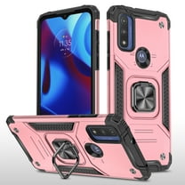 Hotpom for Moto G Power 2022/ G pure/ G Play 2023 Case Military Rugged Durable Grade Drop Shockproof Protection with 360° Rotating Stand and Car Mount Capability, Pink