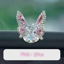 Hotpom Butterfly Car Decoration, Diamond-Studded Shiny Universal Fit, Cars Luxury Interior Accessories, Unique Auto Gift Home Decor Accent Pink
