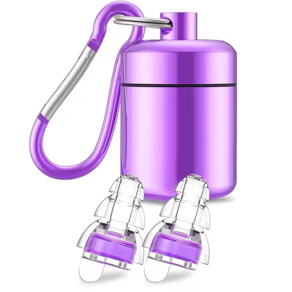 Hotpom Noise Cancelling Ear Plugs, High-Fidelity Earplugs with Metal Keychain Carry Case, Portable and Convenient - Suitable for Various Occasions