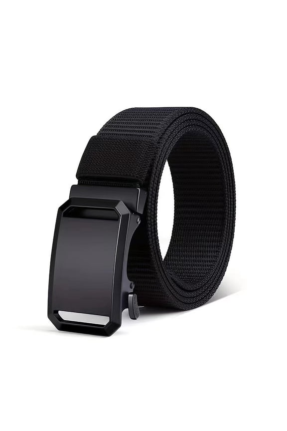 Nylon Automatic Buckle Belt Heavy Duty Adjustable Webbing Waist Strap Perfect for Outdoor Sports, Casual Wear and Business, Versatile Accessory