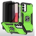 thumbnail image 1 of Hotpom Phone Case for Samsung A14 4G/5G with 2 Pack Privacy Screen Protector Military Grade Drop Shockproof Protection with 360° Rotating Stand, Green, 1 of 7