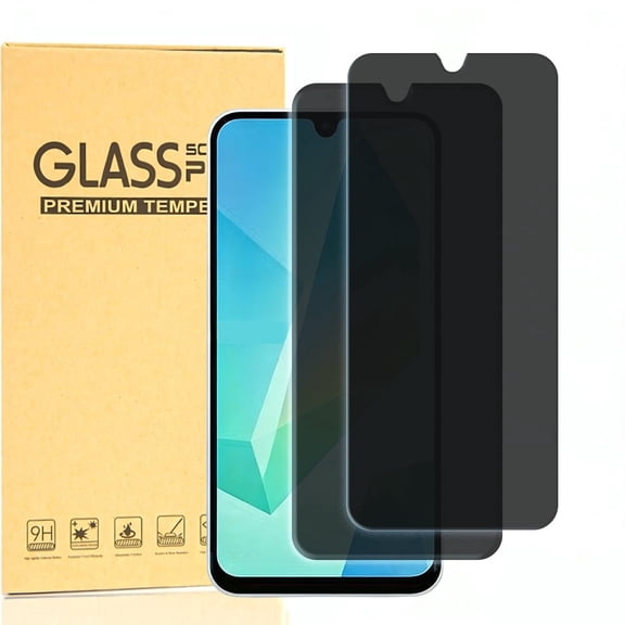 Hotpom Privacy Screen Protector for Samsung Galaxy A16 5G / A17 5G, Anti-Scratch, Easy Installation Anti-Spy Tempered Glass Film 2 Pack