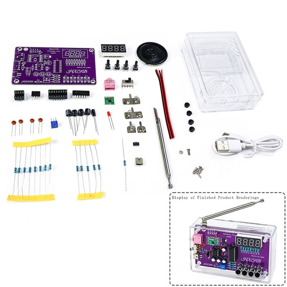 Hotpom Radio Soldering Kit, Portable FM Radio DIY Electronic Set, Ideal for Beginners to Learn Soldering Techniques and Develop Hands on Skills