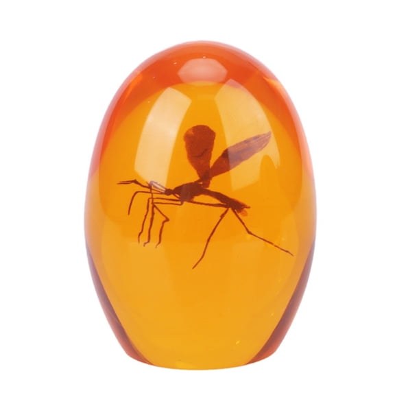 Hotpom Resin Mosquito Ornament Handmade Realistic Amber Resin Simulated Insect Reproduction Ideal for Living Room and Office Desktop Decoration