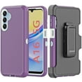 thumbnail image 1 of Hotpom for Samsung Galaxy A16 5G Case with Belt Clip Military Grade Shockproof Drop Anti-Scratch Protection for Outdoor Sports and Daily Commute, Purple, 1 of 7