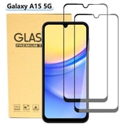 Hotpom Screen Protector for Samsung Galaxy A15 5G - Clear, Case-Friendly Tempered Glass, 2 Pack