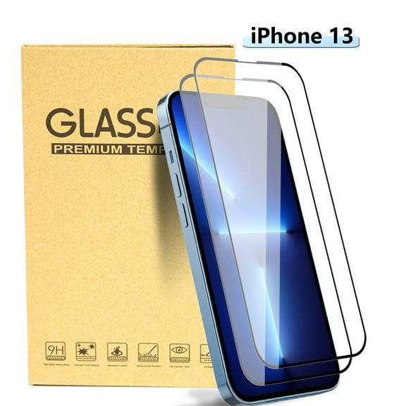 Hotpom Screen Protector for iPhone 13 - Clear, Case-Friendly Tempered Glass, 2 Pack