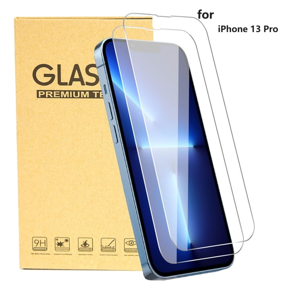 Hotpom Screen Protector for iPhone 13 Pro - Clear, Case-Friendly Tempered Glass, 2 Pack