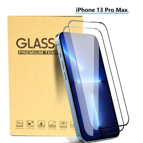 Hotpom Screen Protector for iPhone 13 Pro Max - Clear, Case-Friendly Tempered Glass, 2 Pack