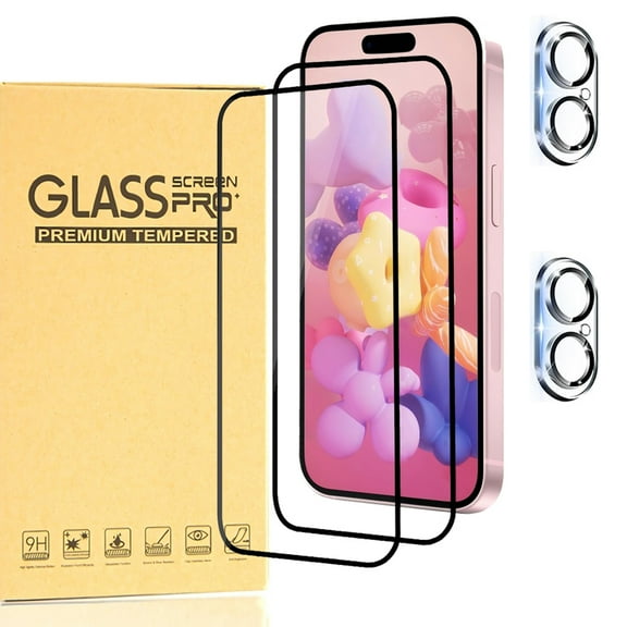 Hotpom for iPhone 16E/ iPhone SE4 with Camera Lens Protector Full Edge Coverage,Comes with cleaning kit.