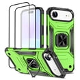 thumbnail image 1 of Hotpom for iPhone Air Case with 2 Pack Screen Protector, Dual Layer Rugged Durable Shockproof Full Body Protection with 360° Rotating Stand, Green, 1 of 7