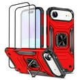 thumbnail image 1 of Hotpom for iPhone Air Case with 2 Pack Screen Protector, Dual Layer Rugged Durable Shockproof Full Body Protection with 360° Rotating Stand, Red, 1 of 7