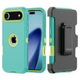 thumbnail image 1 of Hotpom for iPhone Air Case with Belt Clip Complete Body Tough Shockproof And Dustproof Protective Cover, Mobile Security Travel Accessory, Green, 1 of 7