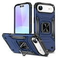 thumbnail image 1 of Hotpom for iPhone 17 Air Case Dual Layer Rugged Shockproof Protection with 360° Rotating Stand and Car Mount Capability, Mobile Security Travel Accessory, Blue, 1 of 7