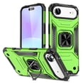 thumbnail image 1 of Hotpom for iPhone Air Case Dual Layer Rugged Shockproof Protection with 360° Rotating Stand and Car Mount Capability, Mobile Security Travel Accessory, Green, 1 of 7
