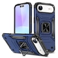 thumbnail image 1 of Hotpom for iPhone 17 Case Dual Layer Rugged Shockproof Protection with 360° Rotating Stand and Car Mount Capability, Mobile Security Travel Accessory, Blue, 1 of 7
