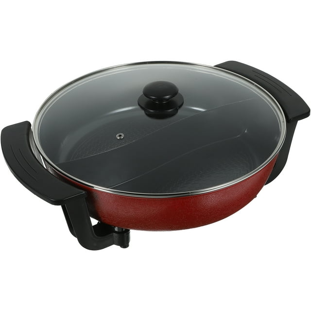Hotpot Pot Electric Divided Hot Pot Electric Fondue Pot With Glass Lid With AU Plug