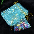 thumbnail image 1 of Hotsale 100pcs/lot Moon Star Organza Bags 7x9 9x12cm Small Christmas Drawstring Gift Bag Charm Jewelry Packaging Bags & Pouches Lake Blue 7x9cm, 1 of 6