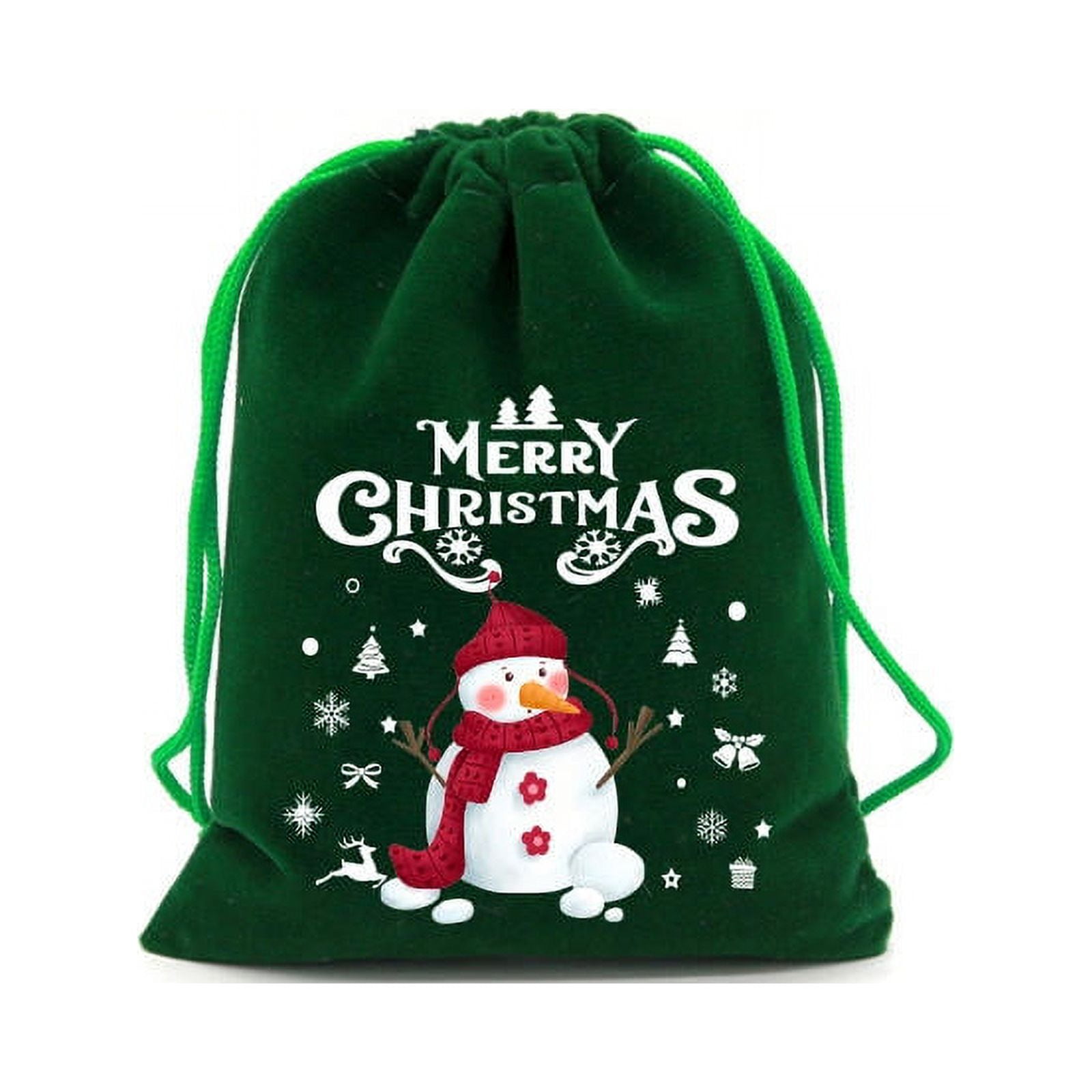 Hotsale 5Pcs/Lot Xmas Velvet Bags Small Candy Gift Bag Drawstring Pouch