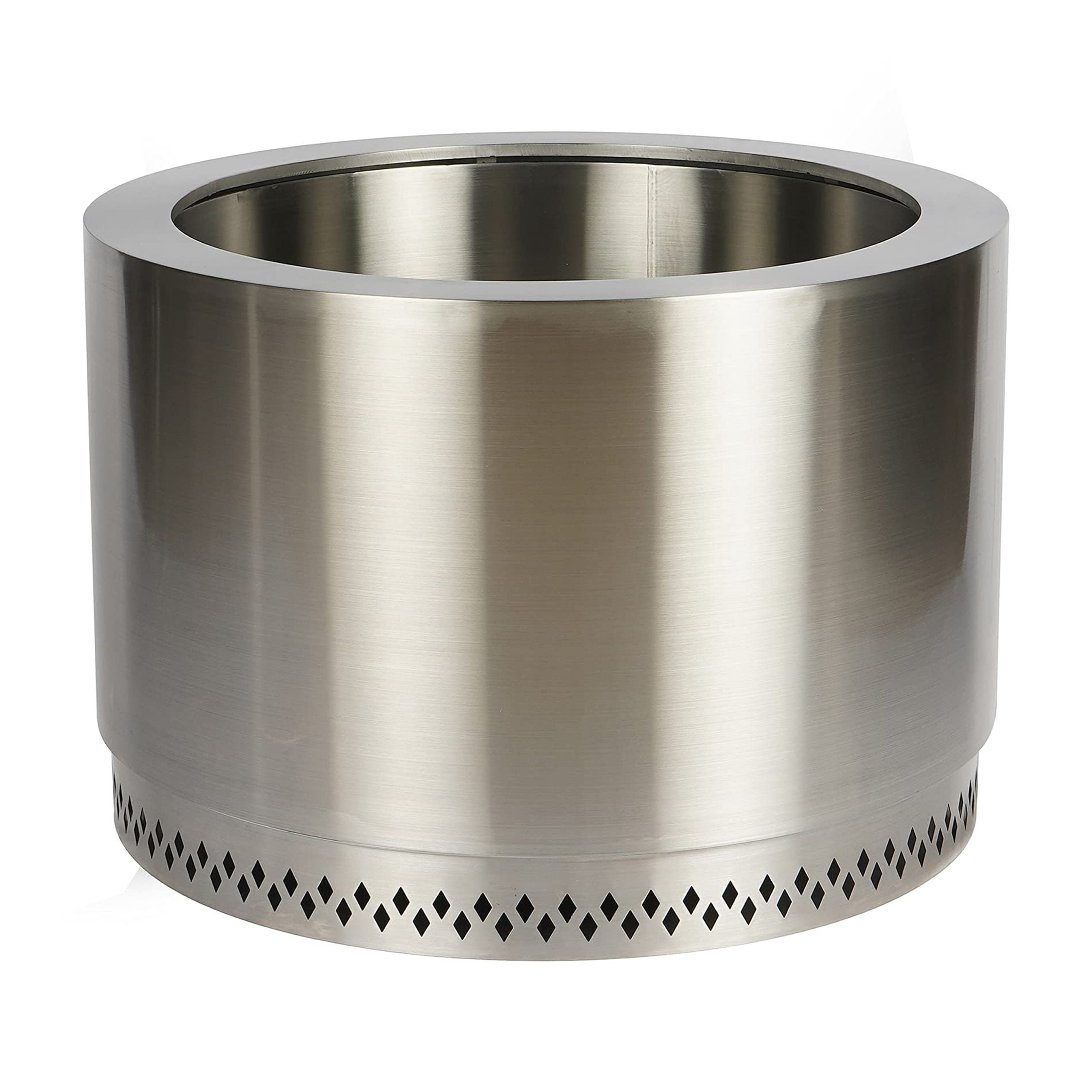 Generic Hotshot 15" Wood Burning Fire Pit Silver Round Stainless Steel — Residential Use, Standard Application