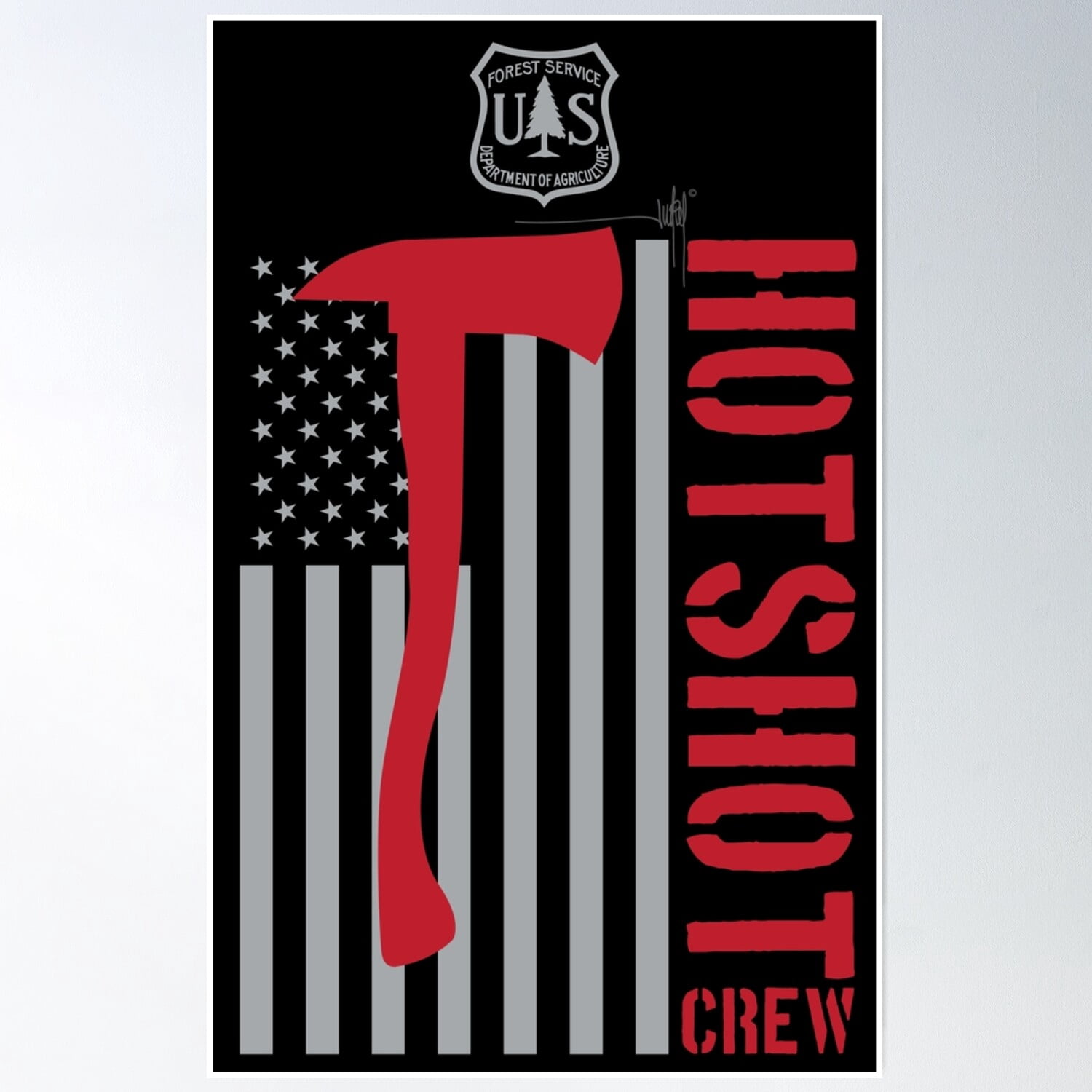 Hotshot Crew Poster Wall Art, Modern Wall Decor, 12x18 UNFRAMED ...