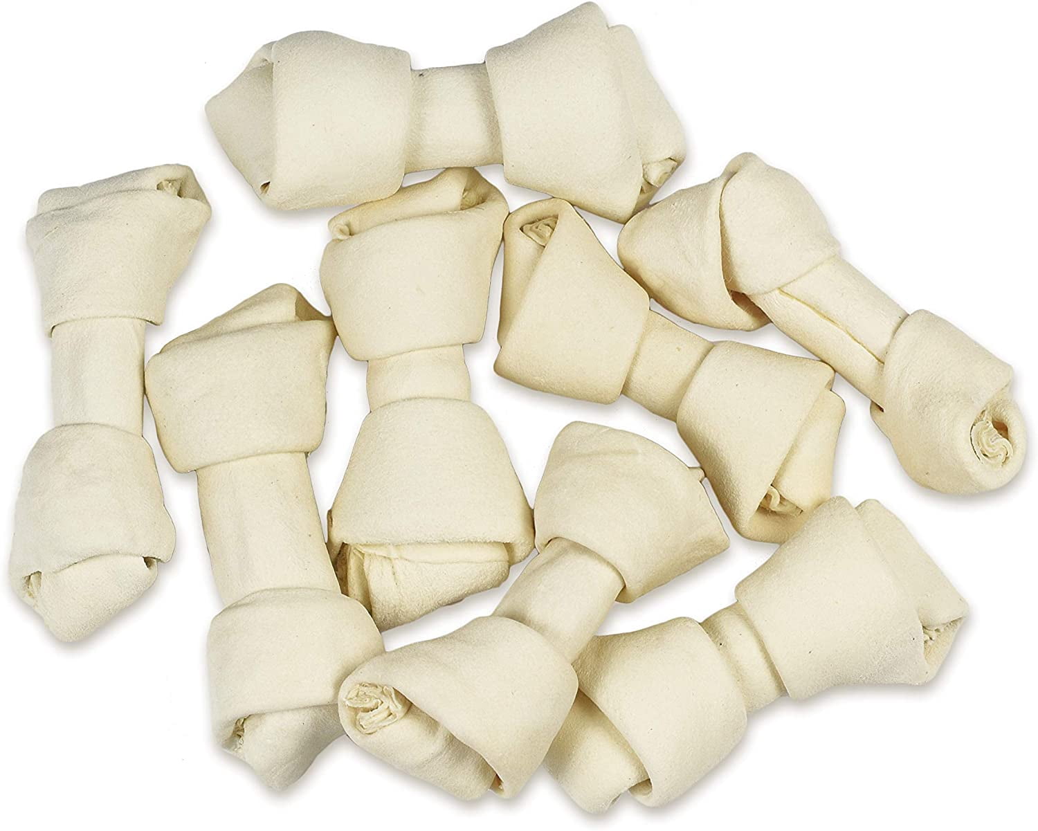 Hotspot Pets 4-5 Inch Rawhide Dog Chew Bones - from Grass Fed Brazilian Cows - Promotes Dental Hygiene and Good Behavior (20 Pack)