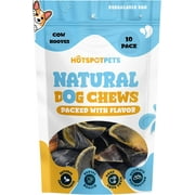 Hotspot Pets Full-Size Cow Hooves for Dogs | All-Natural Long Lasting Dog Chews (10 Pack)