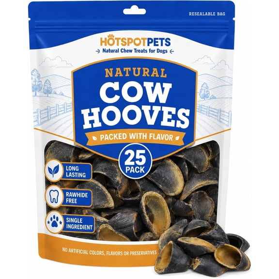 HotSpot Pets Natural Cow Hooves Dog Chews (25 Pack)