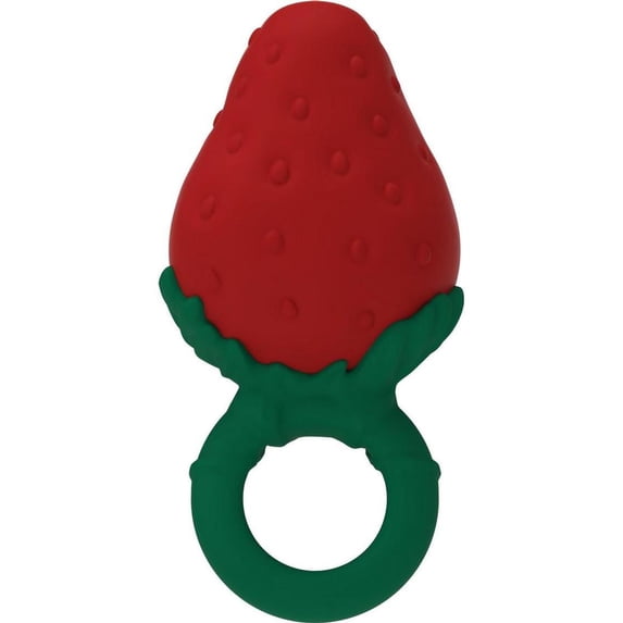 Hott Products Fruity Booty Berry Buzz Strawberry Mini Clitoral Vibrator, Red